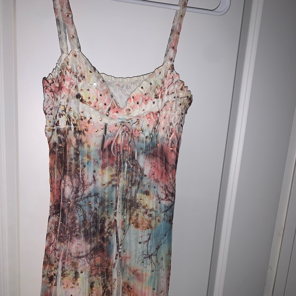 Rhinestone multicolor Chemise